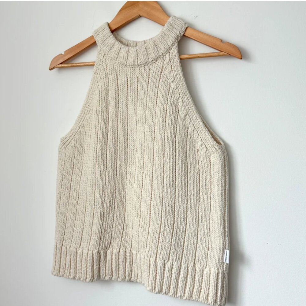 Le Bon Shoppe Claire Cotton Sweater Tank - Naturel